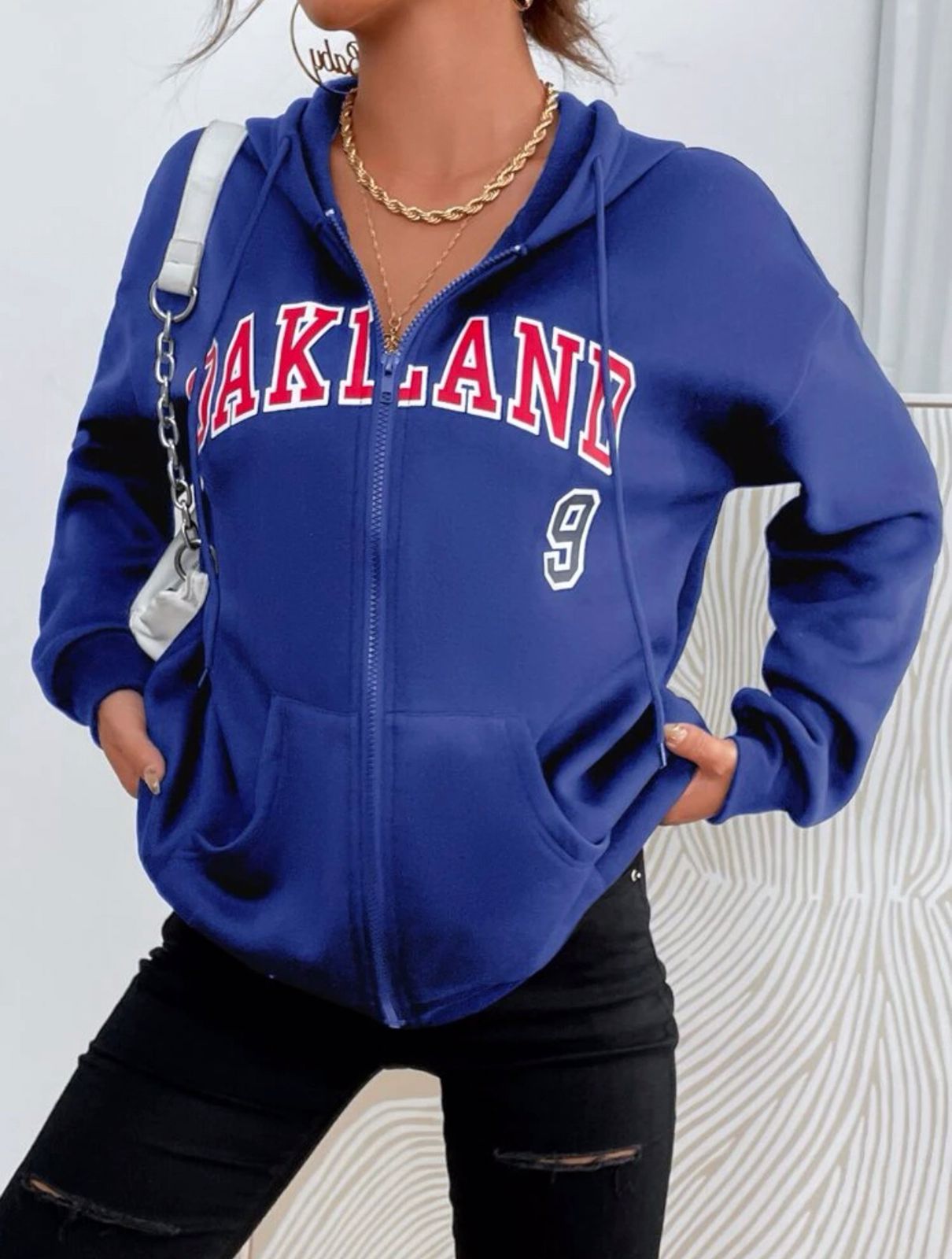 Zipper Letter Hoodie