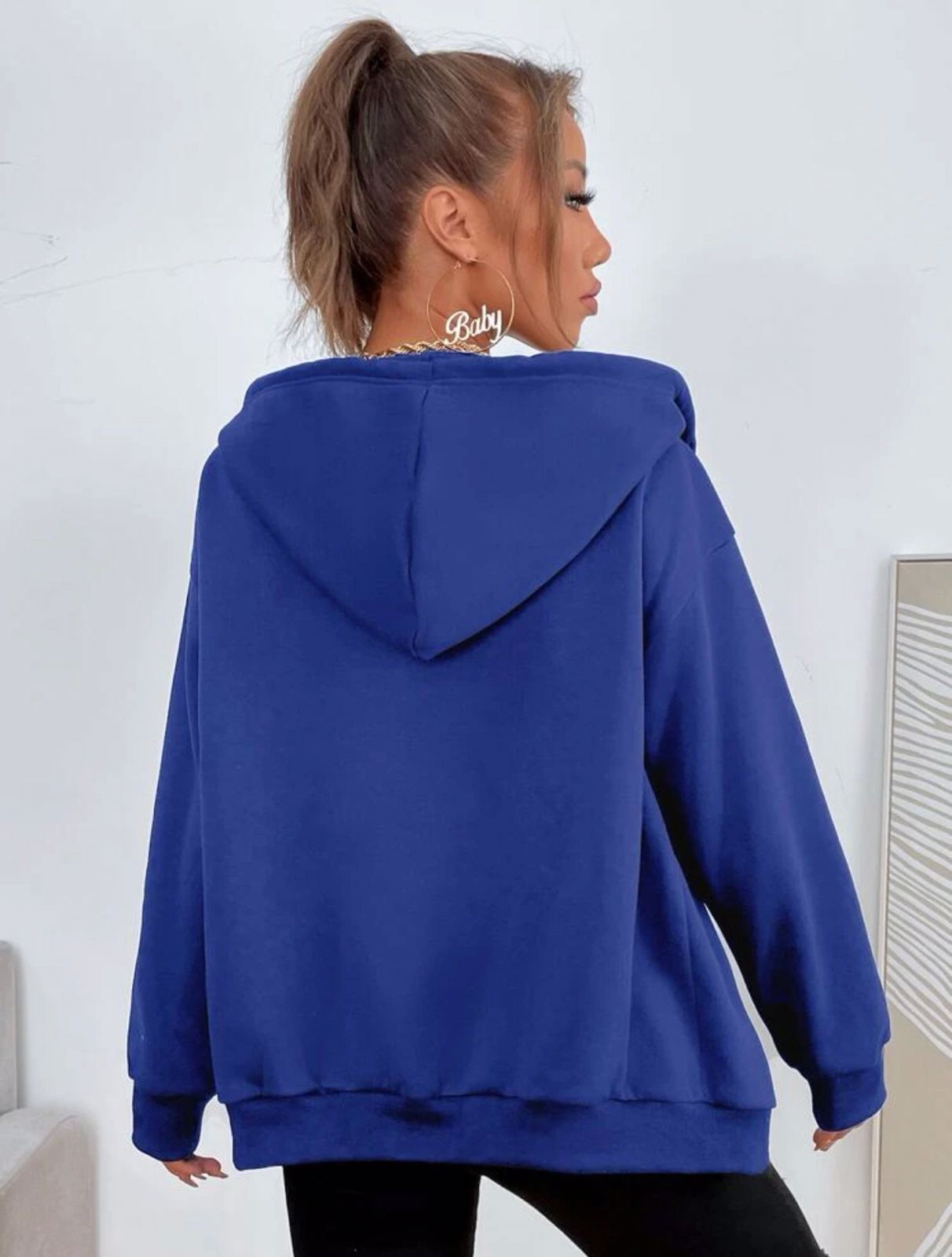 Zipper Letter Hoodie