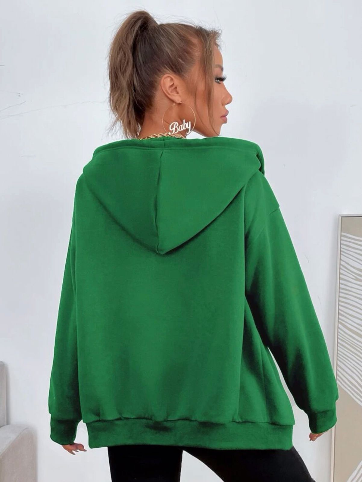 Zipper Letter Hoodie
