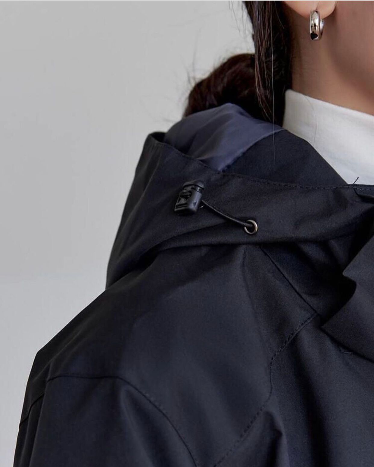 Zip Front Drawstring Hooded Jacket