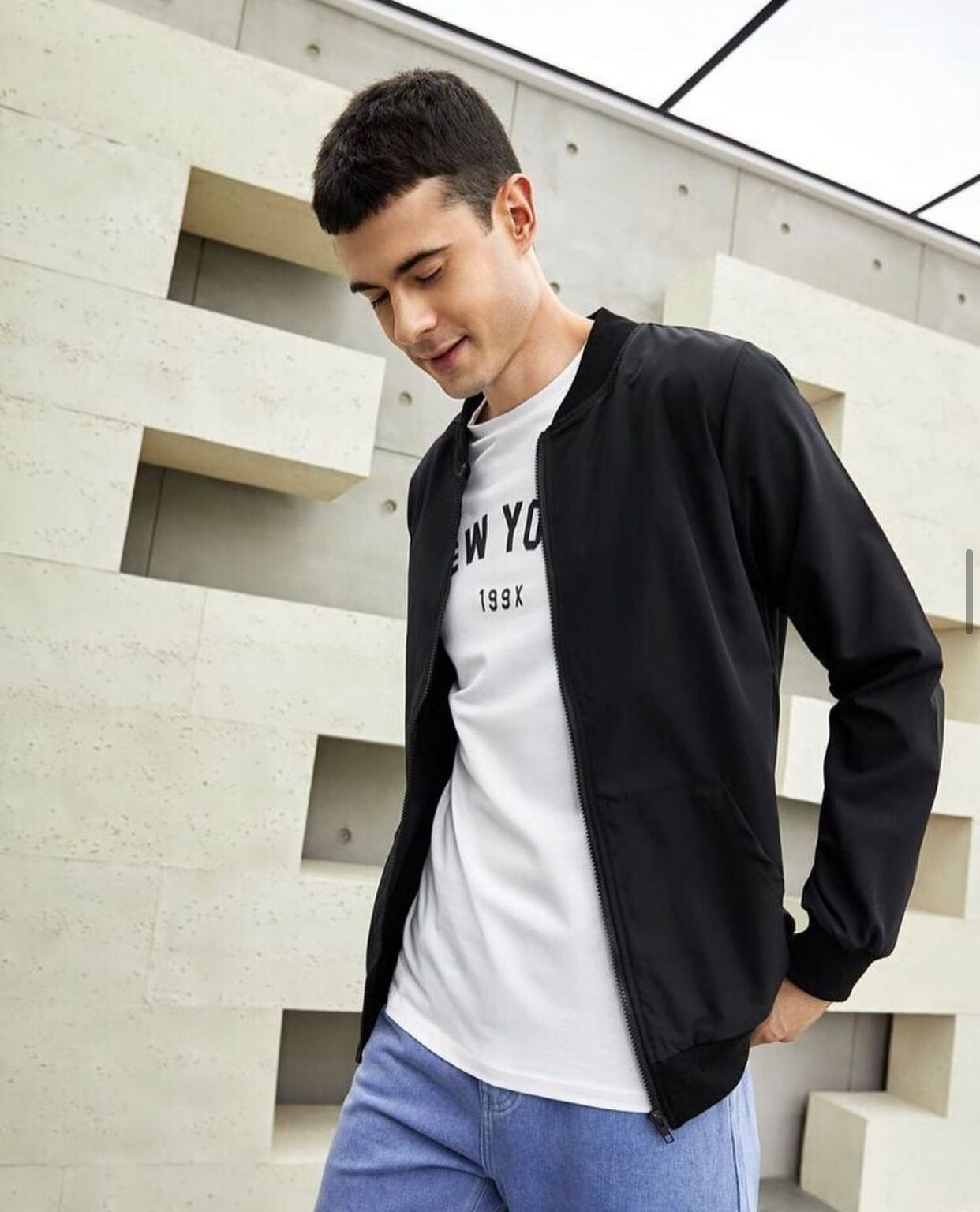 Men’s Zipper Bomber Jacket
