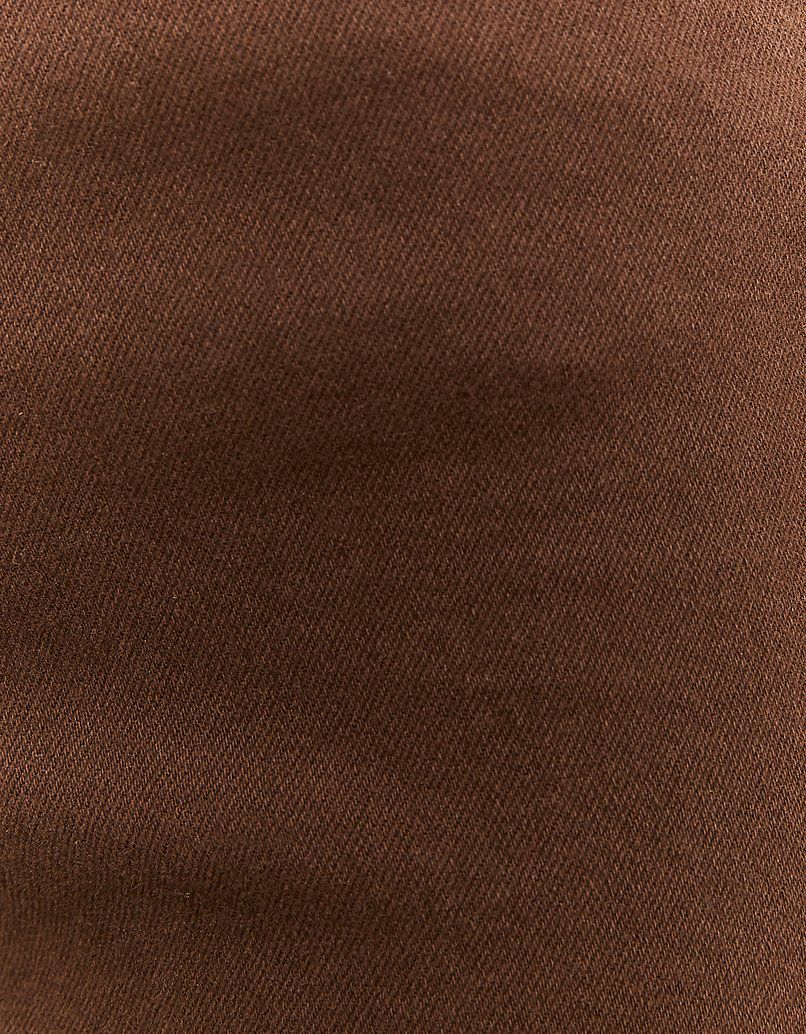High Waist Leg Jeans Brown