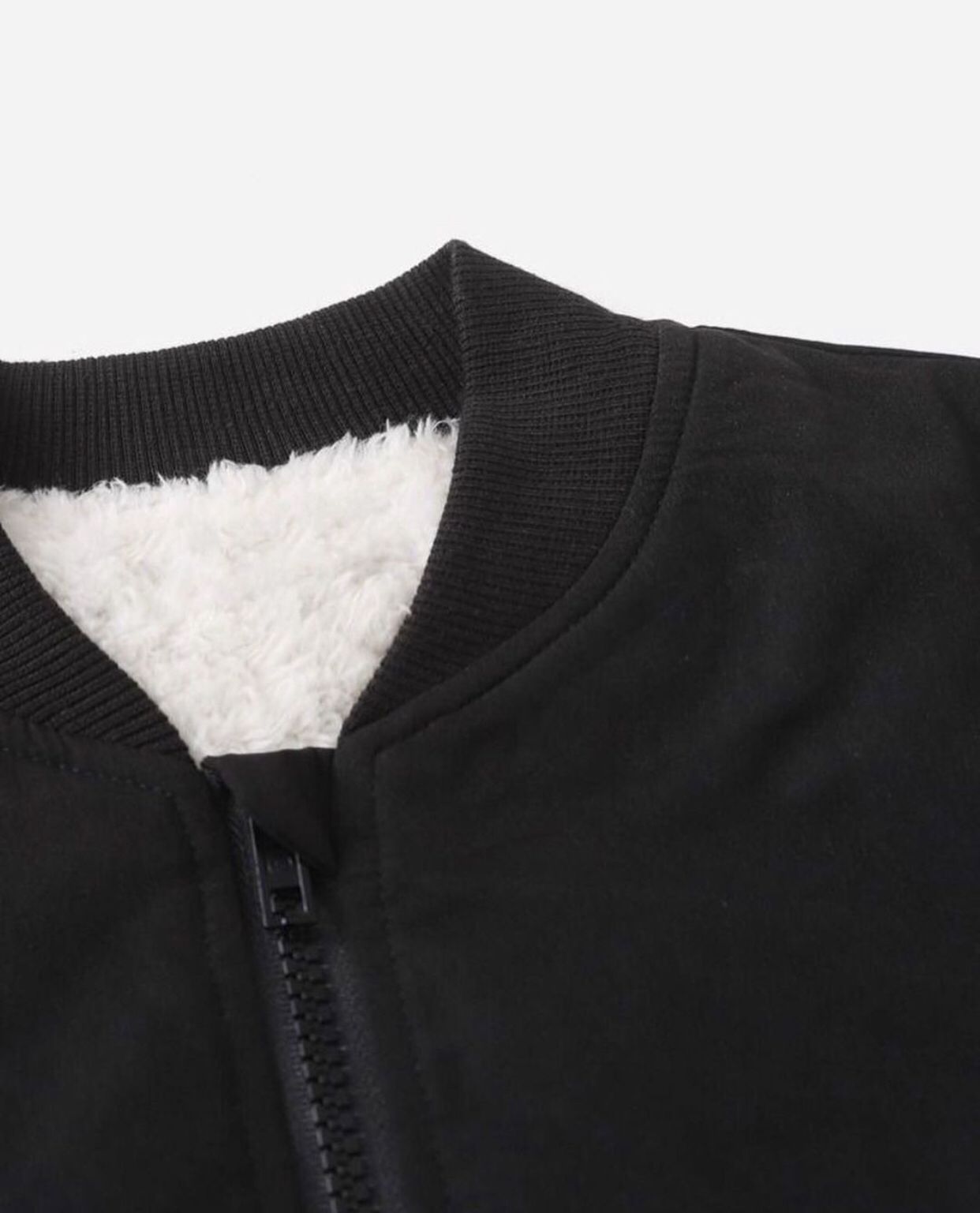 Zipper Teddy Lined Jacket