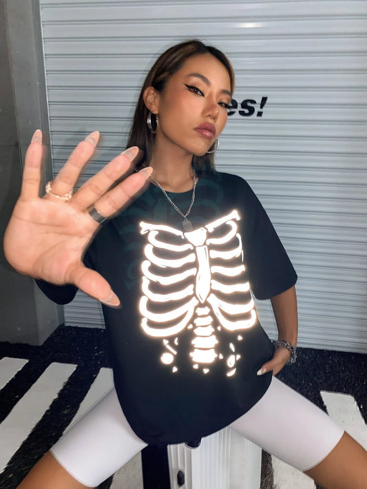 Reflective Drop Shoulder Tee